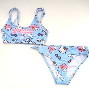 🔷NWOT Hello Kitty & Friends Girls (Small/6) Bikini/2 Piece Bathing/Swim Suit